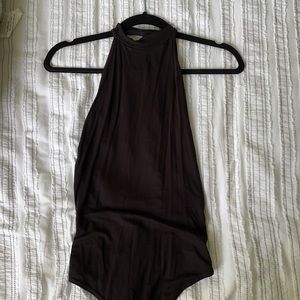 BooHoo Petite High Neck Backless Body Suit